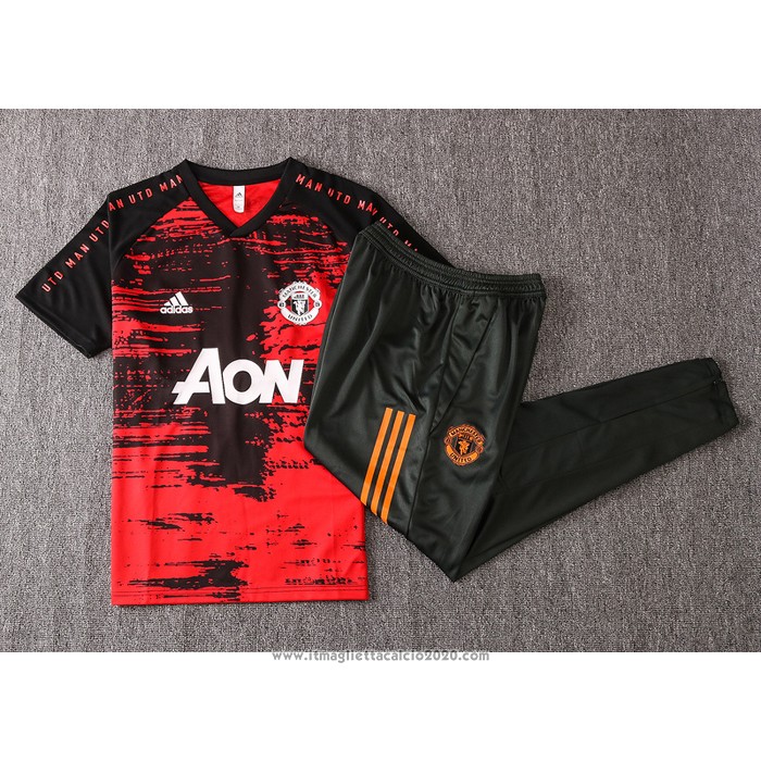 Tuta da Track Manchester United Manica Corta 2020 2021 Rosso